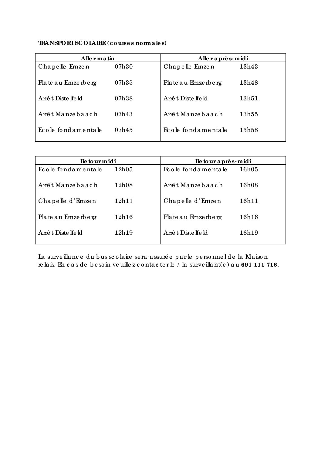 Bus Horaire 2020_2021