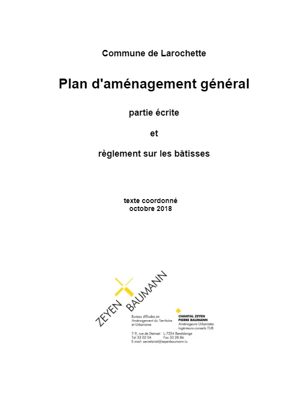 Règlement sur les bâtisses état novembre 2018