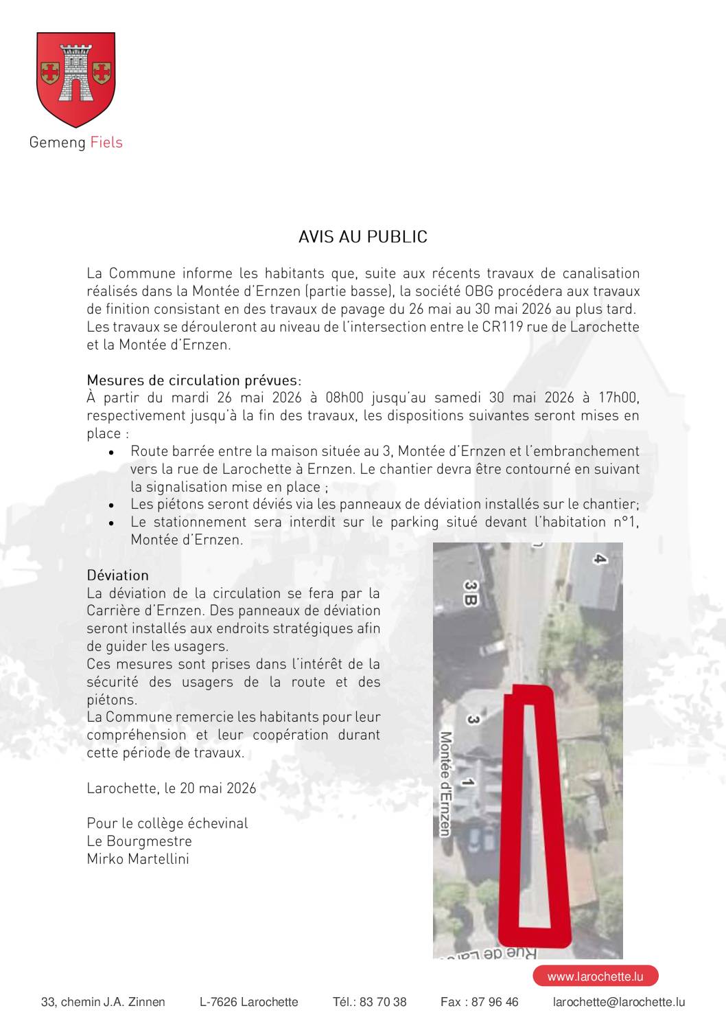 Avis Montée d'Ernzen